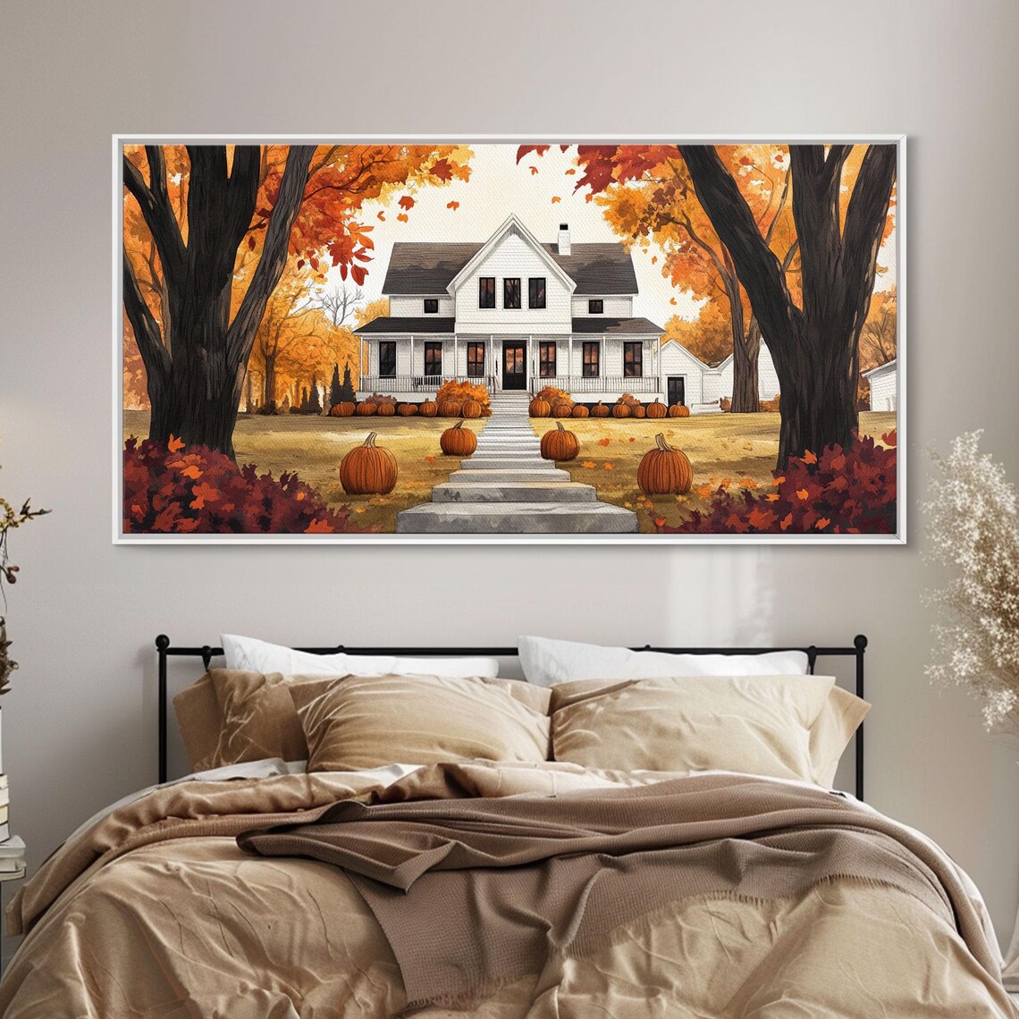 Fall Farmhouse Pumpkin Decor Autumn Country Home Seasonal Wall Art Poster - Image 3