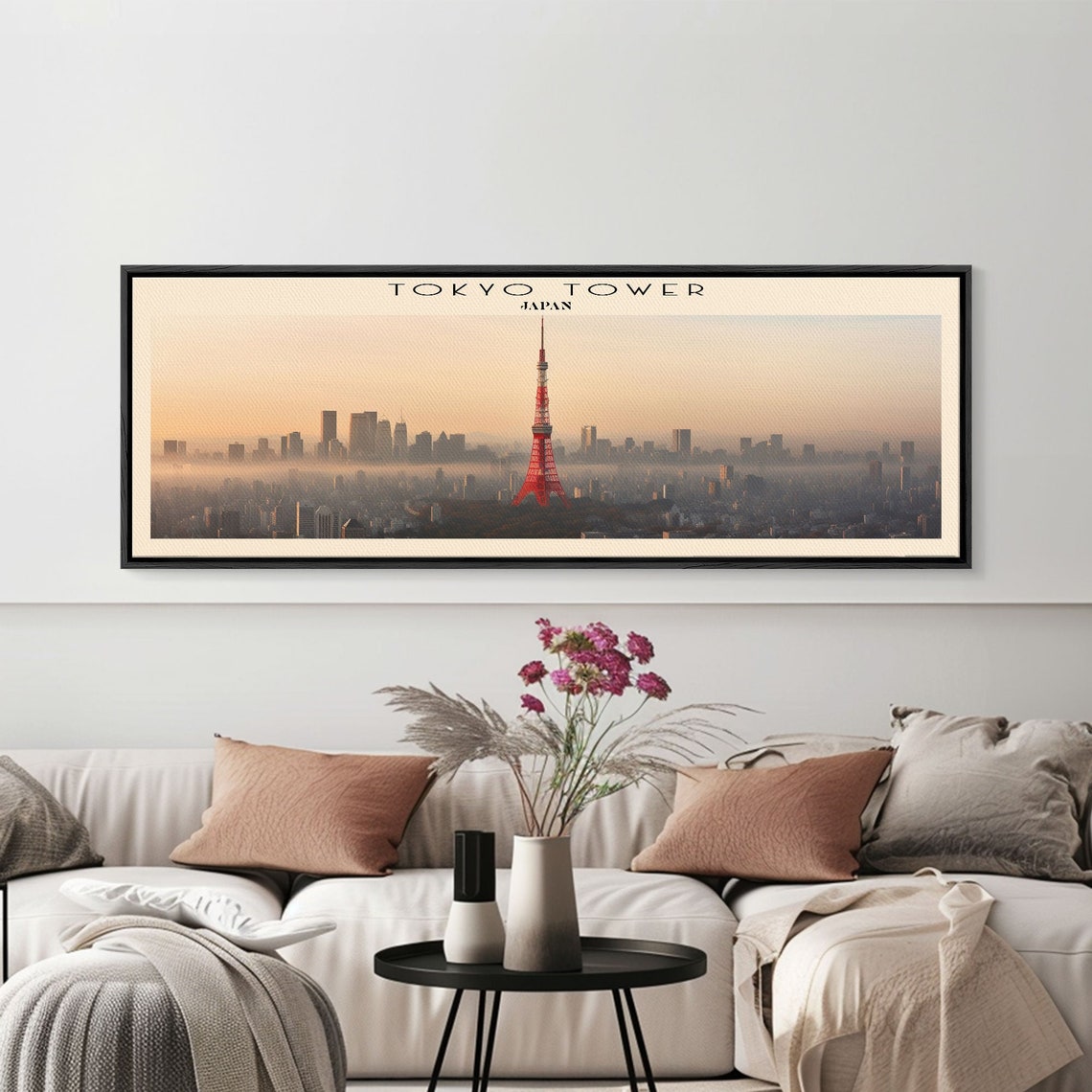 Tokyo Tower Japan City Skyline Sunrise Haze Panoramic Travel Poster - Image 5