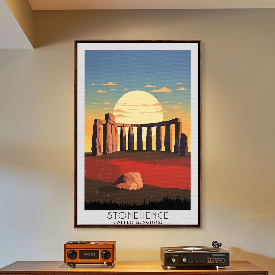 Stonehenge England Sunset Sky Ancient Stones Landmark Travel Poster - Image 4