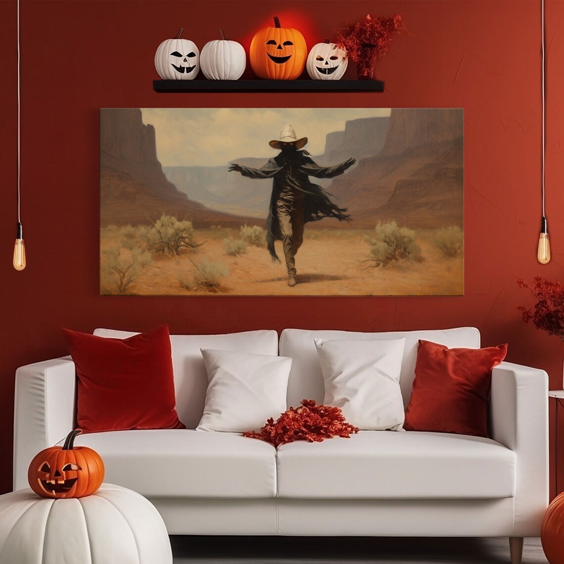 Fabulous Ghost Cowboy Desert Canyon Lone Figure Spooky Western Wall Poster - Image 5