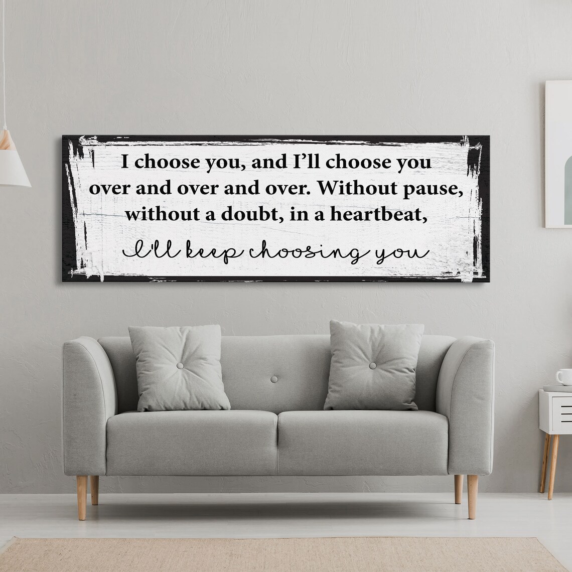 I Choose You Master Bedroom Sign, Bedroom Wall Art - Image 6