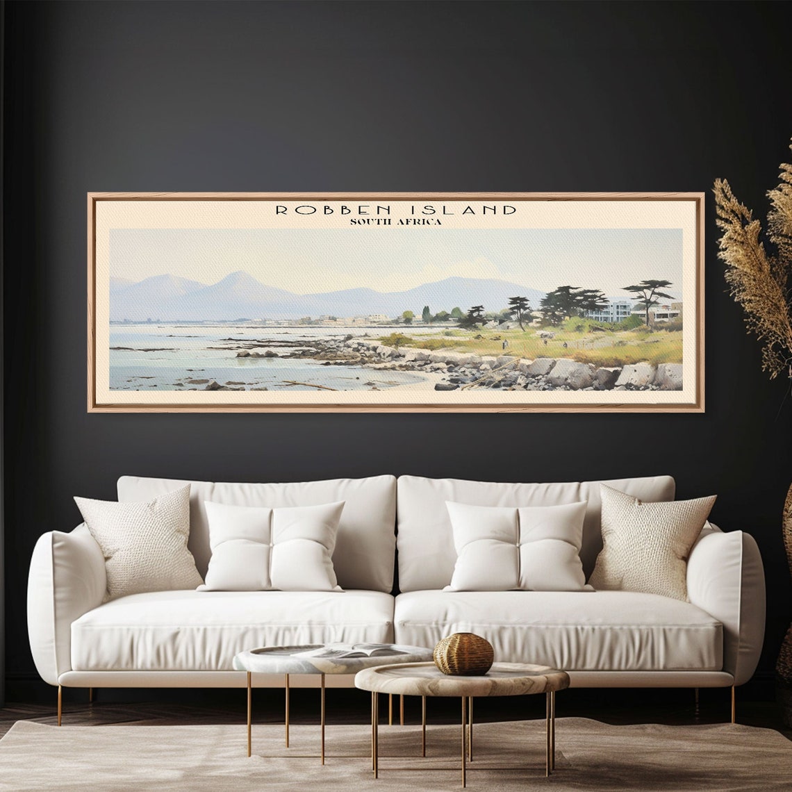 Robben Island Framed Print Travel Poster Panoramic Wall Art Home Decor Gift For Travel Lover Wall Hanging