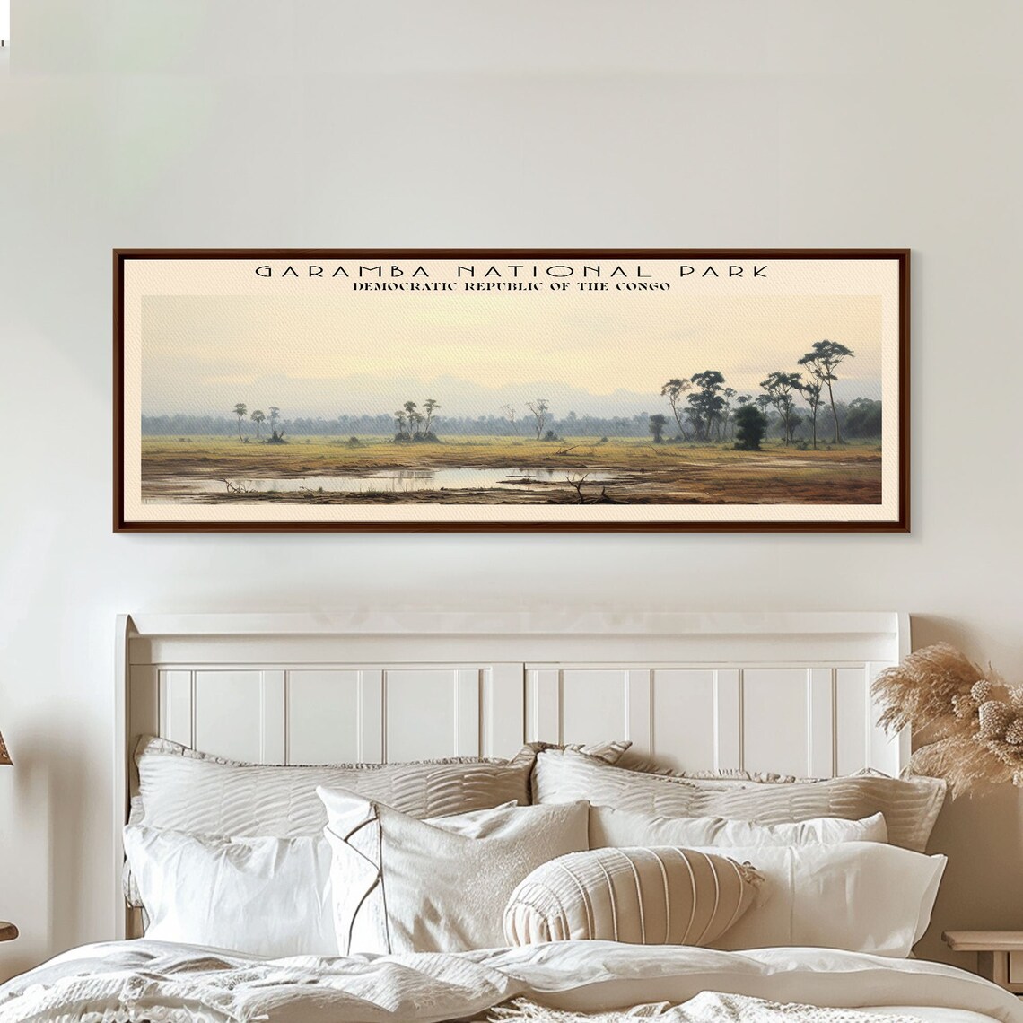 Garamba National Park Democratic Republic Congo Savanna Vintage Travel Poster - Image 3
