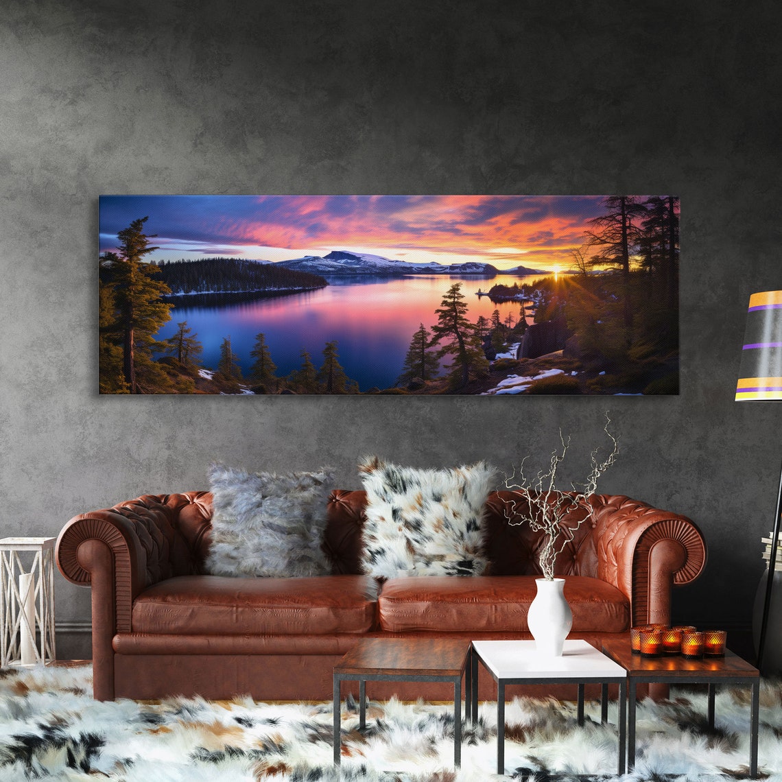 Crater Lake National Park Oregon Sunset Lake Reflection Photo Print - Image 3