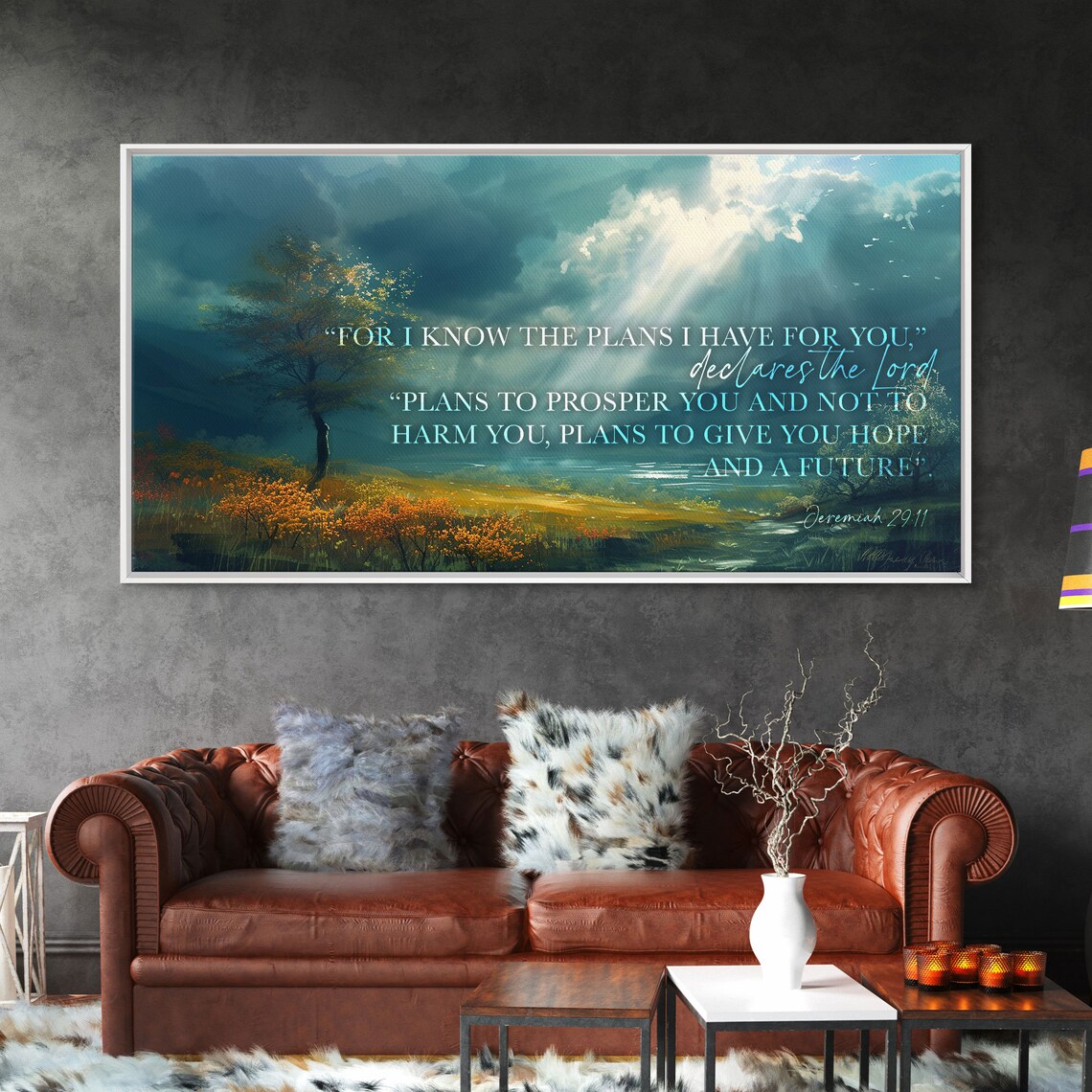 Jeremiah 29:11 Bible Verse Art Print, Scripture Decor