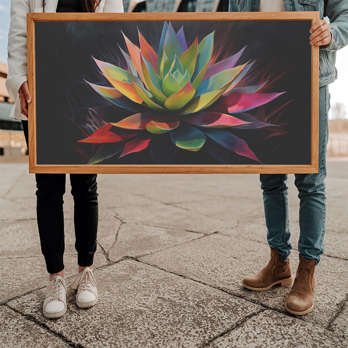 Rainbow Agave Southwest Art Framed Print Wall Art Wall Art Prints Southwestern Decor Framed Art Original Art - Image 5
