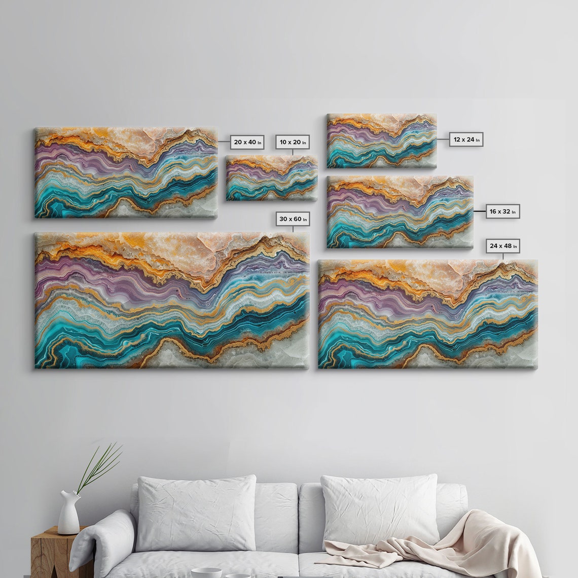 Rainbow Marble Decor Framed Print Blue And Purple Marble Luxury Home Decor Luxurious Art Marble Wall Art Marble - Image 2