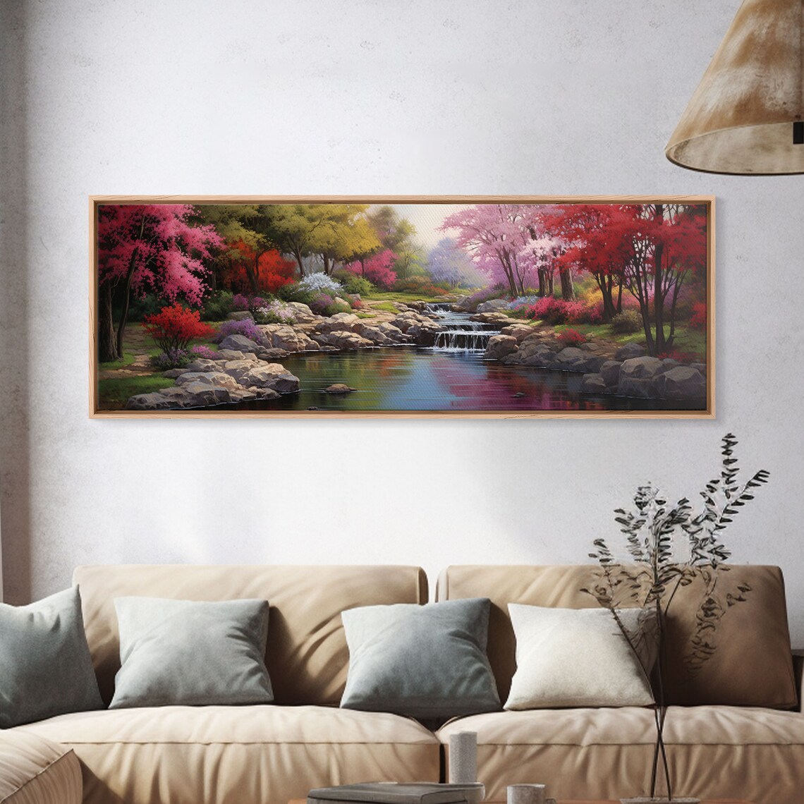 Spring Stream Landscape, Oil Painting Art Print - Image 4