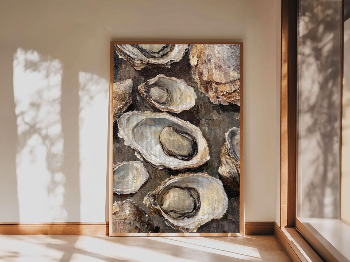 Oyster Shell Painting Print, Kitsch Kitchen Decor - Image 4