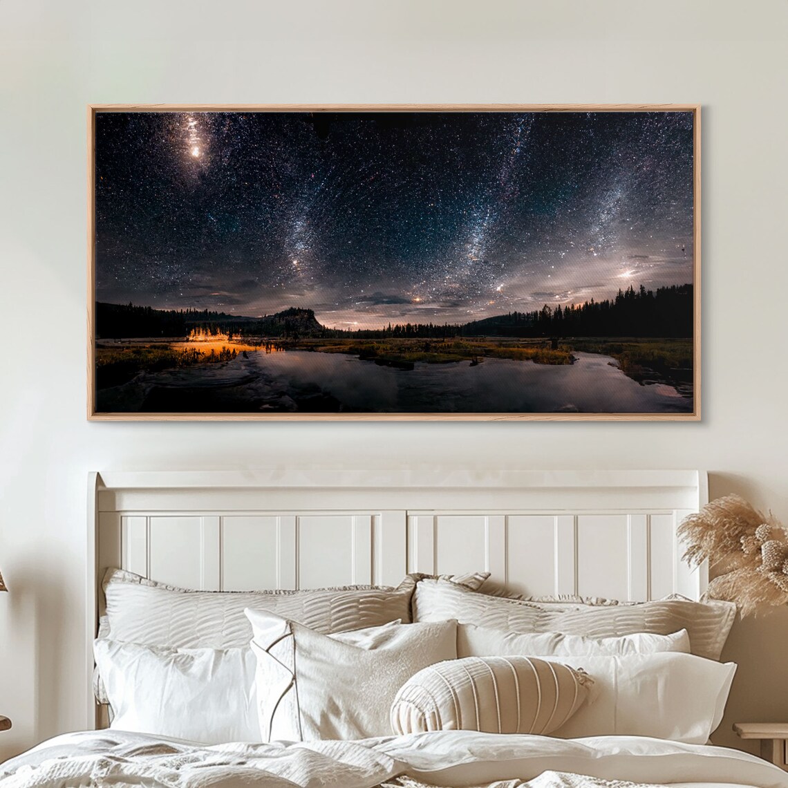 Mountain Night Sky Landscape Minimalist Art Print - Image 4