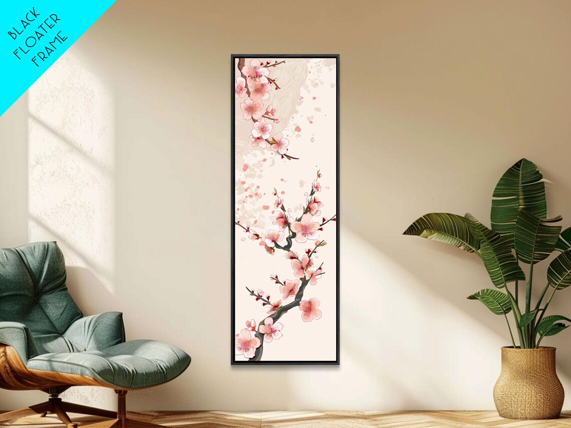 Cherry Blossom Branches, Ukiyo-E Woodblock Art Print - Image 3
