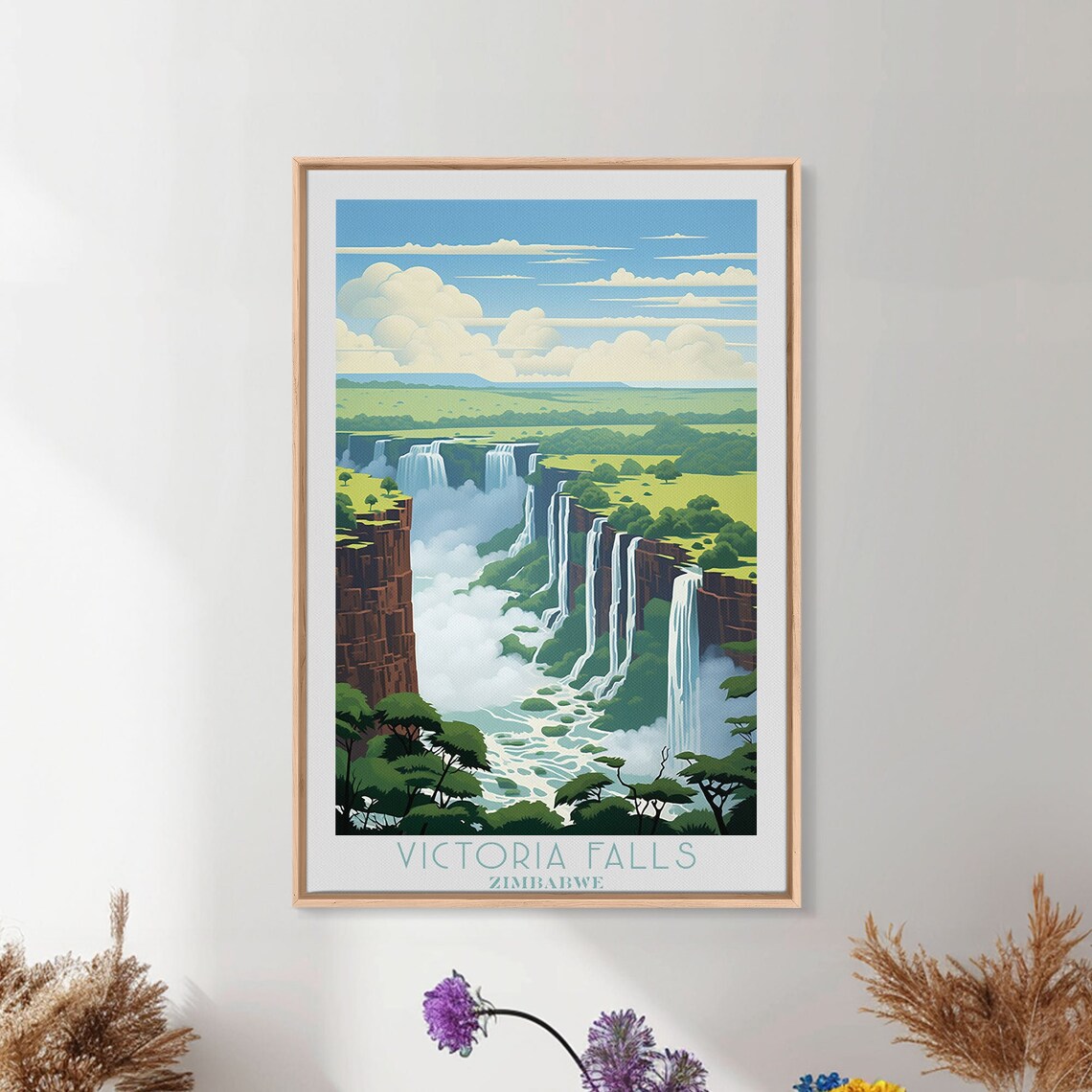 Victoria Falls Zimbabwe Thundering Cascades Mist Gorge View Art Poster - Image 5