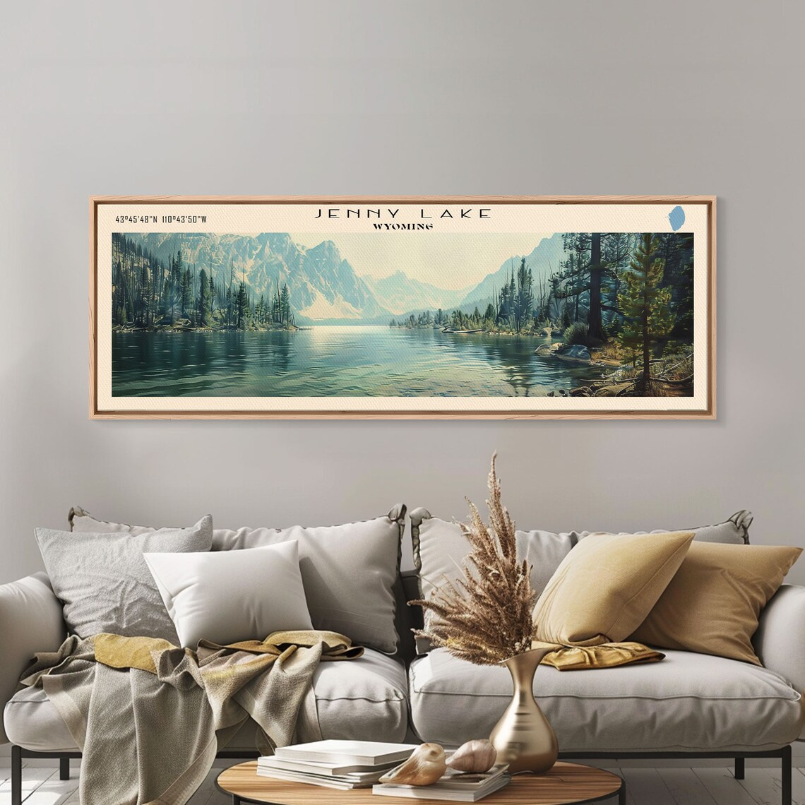 Jenny Lake Wyoming Jagged Teton Peaks Pine Shores Travel Poster - Image 4