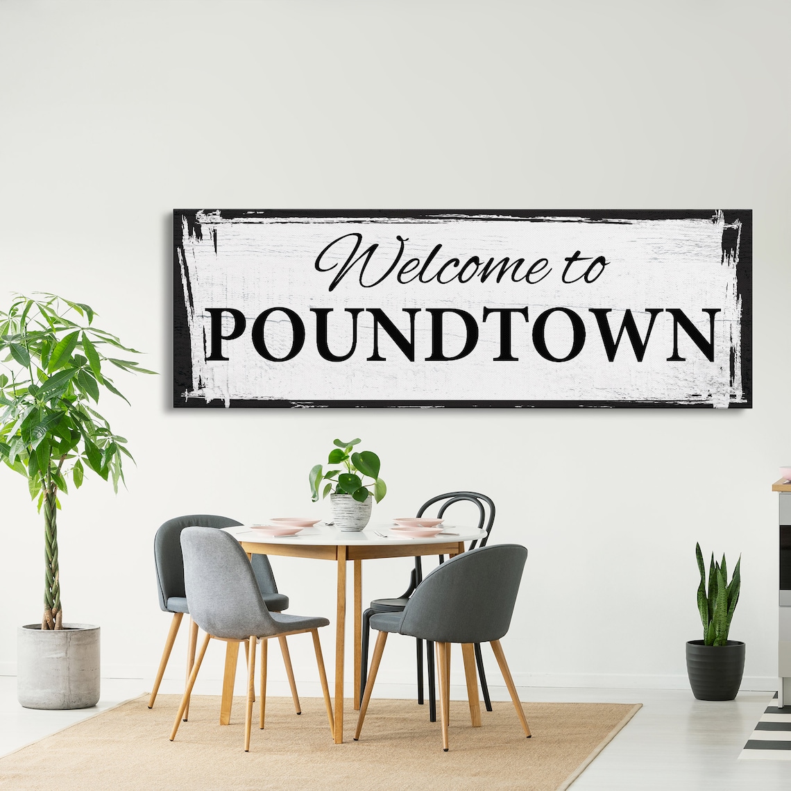 Welcome to Poundtown Funny Bedroom Wall Art Print - Image 2