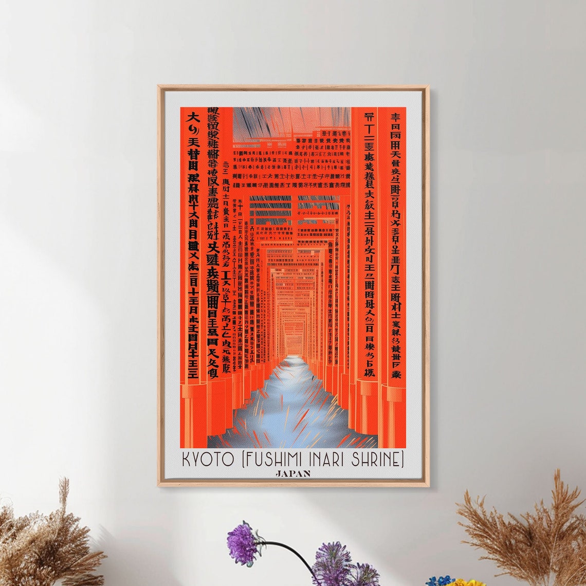 Kyoto Fushimi Inari Shrine Japan Red Torii Gates Tunnel Poster - Image 3