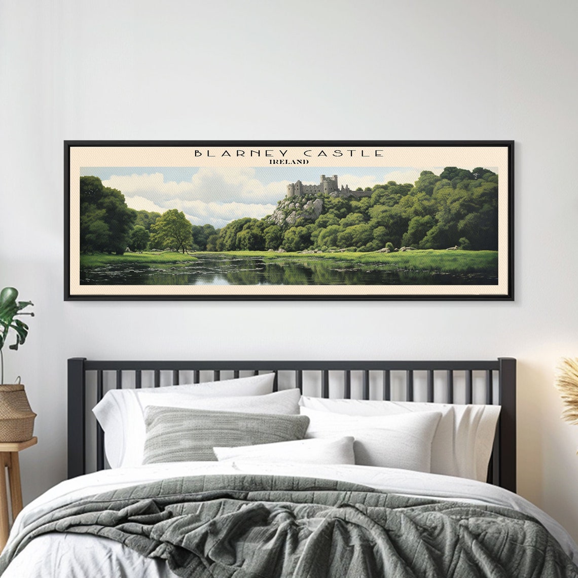 Blarney Castle Ireland Hilltop Castle Green Forest Lake Travel Poster - Image 5