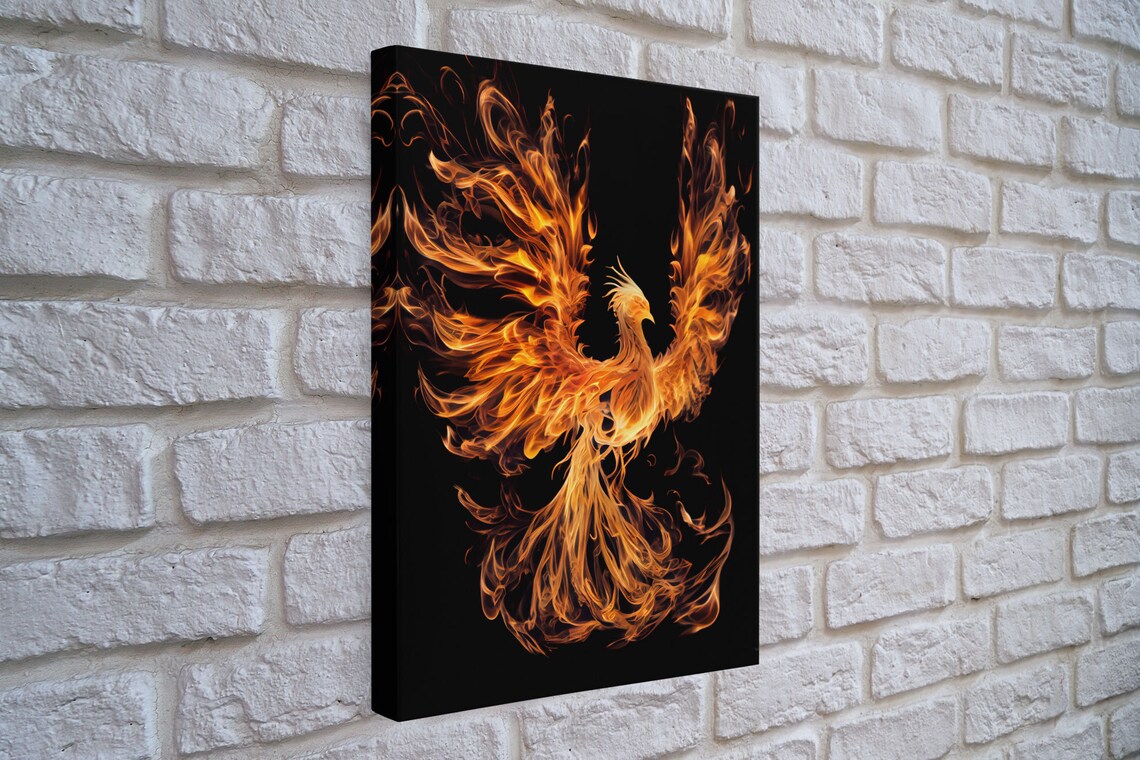 Phoenix Rebirth Art Print, Modern Abstract Decor - Image 3
