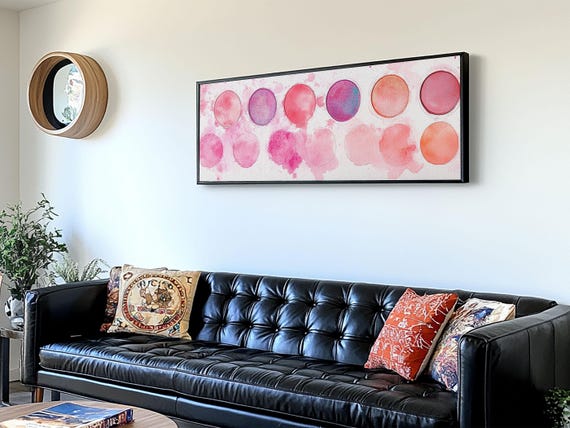 Soft Abstract Palette Framed Print Light Pink Wall Art Minimalist Boho Art Above Sofa Gift Idea Rustic Bedroom Cottagecore Decor