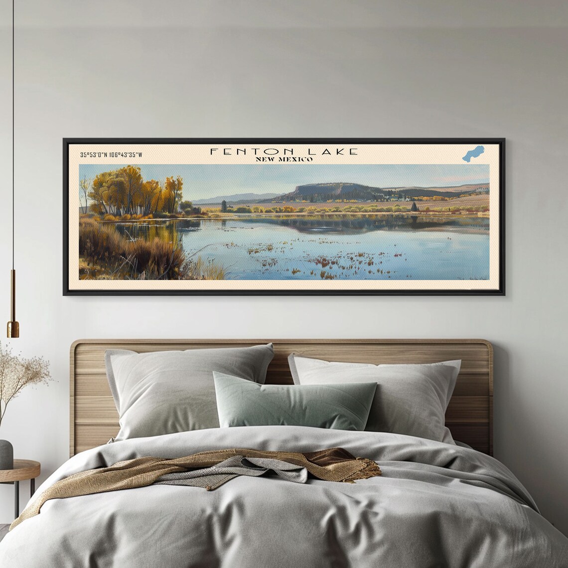 Fenton Lake New Mexico Golden Aspen Trees Mesa Horizon Poster - Image 2
