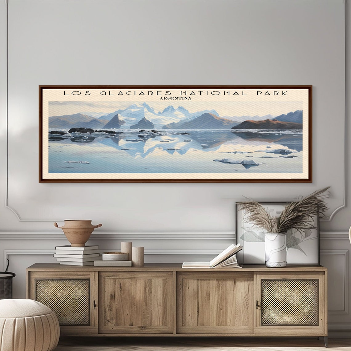 Los Glaciares Argentina Glacier Lake Iceberg Mountain Travel Poster