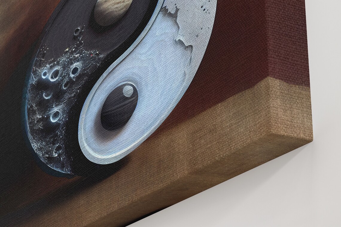 3D Yin And Yang Zen Art Print, Wall Decor - Image 2