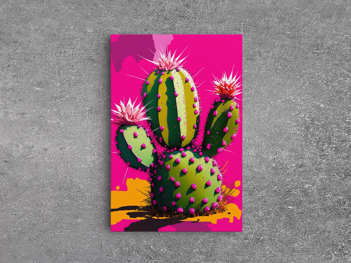 Cactus Pop Art Style Art Print, Southwestern Decor - Image 6