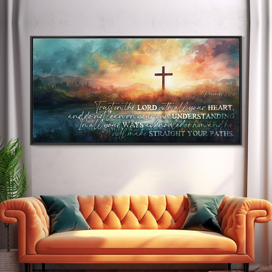 Proverbs 35 6 Trust In The Lord Bible Verse Decor Bible Verse Wall Art Framed Sign Inspirational Scripture Art Motivational - Image 5