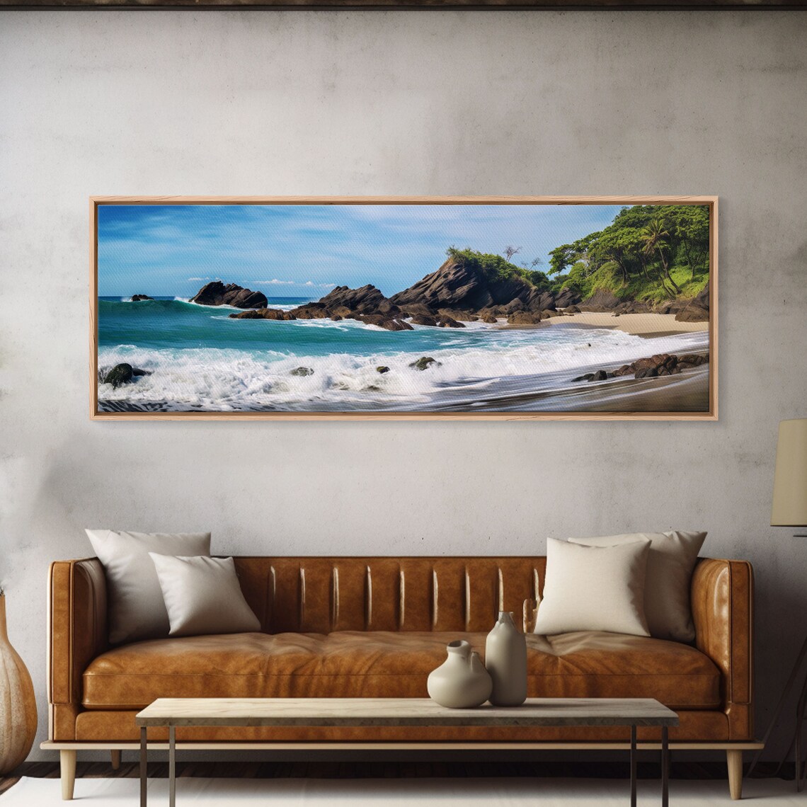 Costa Rica Beaches Panoramic Landscape Travel Poster