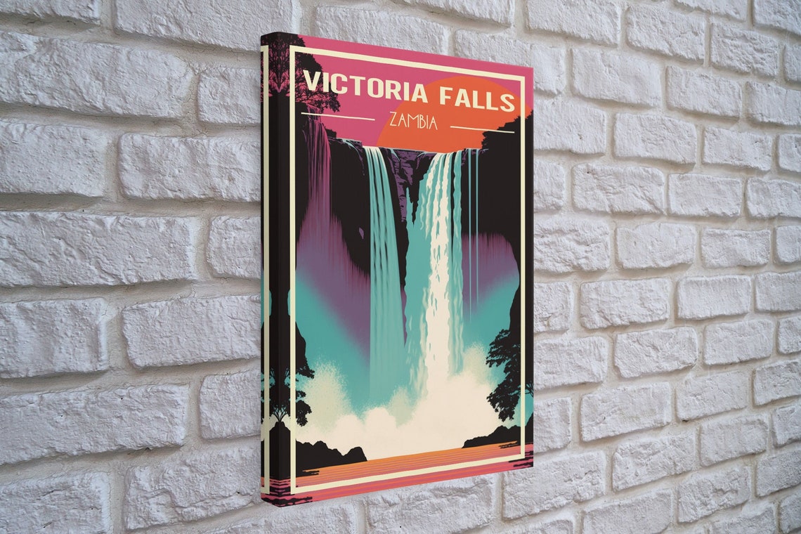 Victoria Falls Wall Art Zambia Poster Africa Wall Print Waterfalls Travel Wall Print Travel Poster Travel Wall Art Wall Print - Image 4