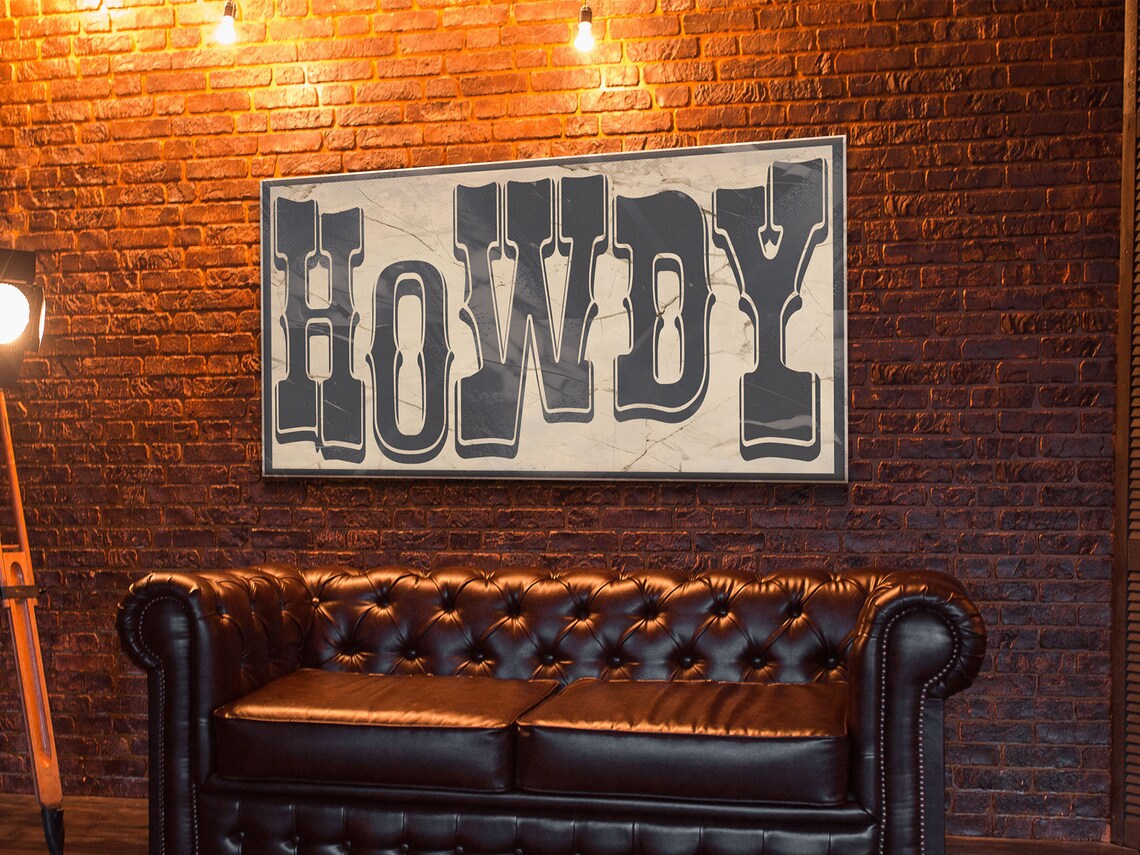Howdy Typography Art Print, Southwestern Ranch Decor - Image 5