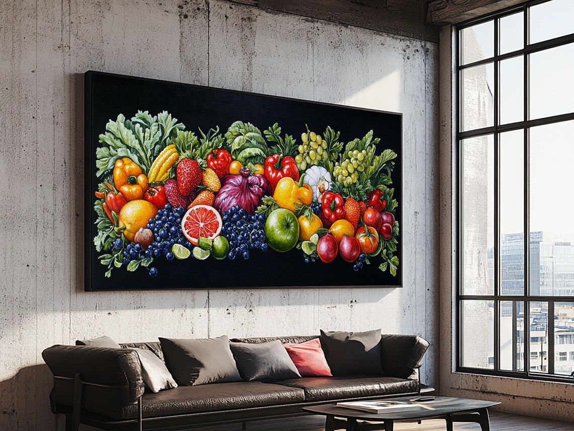 Fruits And Vegetables Wall Art Print Kitchen Decor Kitsch Decor Kitchen Wall Art Dining Room Decor Modern Farmhouse Kitchen Art - Image 3