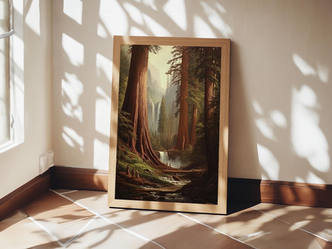Fantasy Forest Redwood Trees, California Art Print