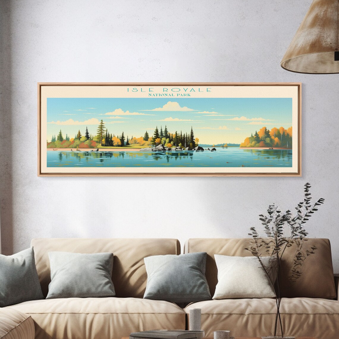 Isle Royale National Park Michigan Lake Shore Pines Travel Poster - Image 4