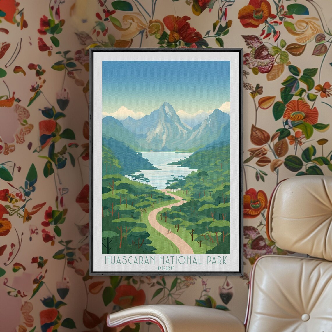 Huascaran National Park Peru Andes Snow Peaks Lake Valley Travel Poster - Image 4