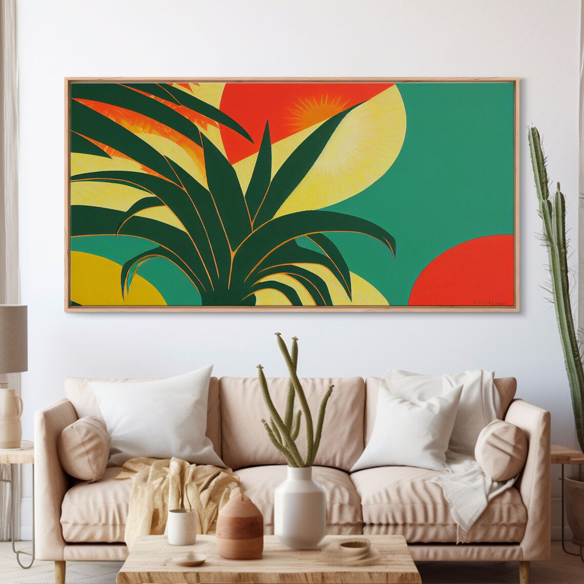 Midcentury Art Deco Palm Leaf Tropical Art Print - Image 3