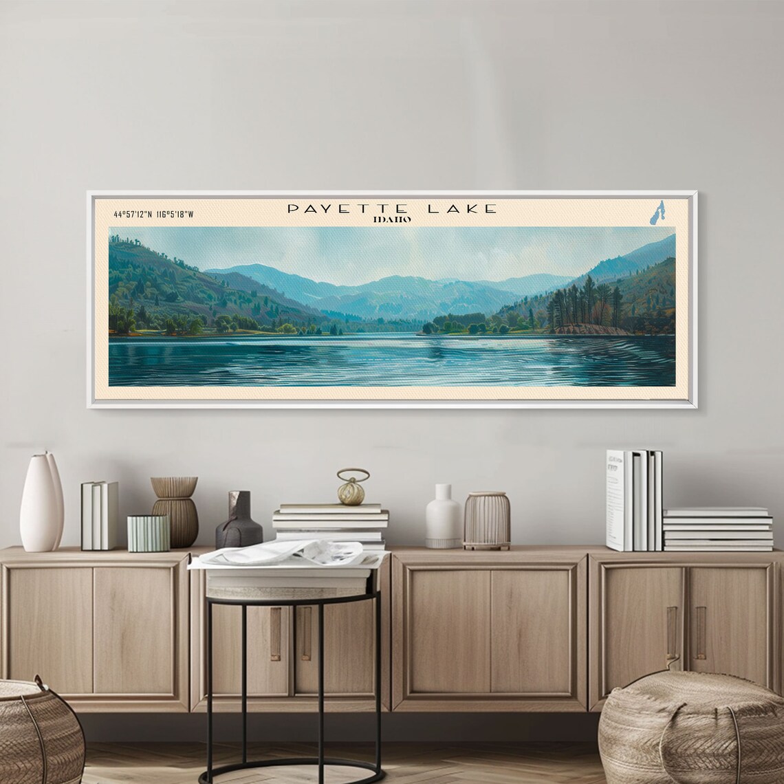 Payette Lake Idaho Travel Poster, Lake House Decor - Image 2