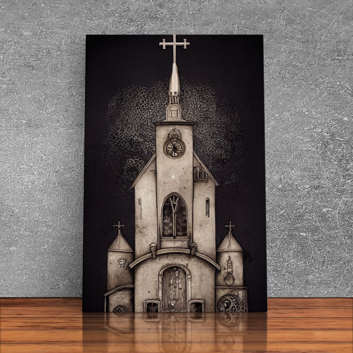Gothic Church Art Print, Christian Wall Decor - Image 3
