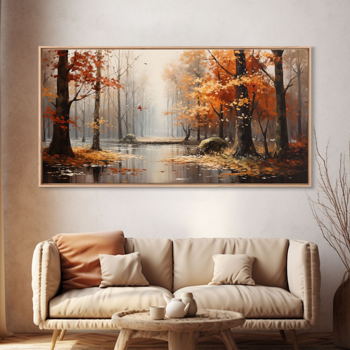 Fall Centerpiece Landscape Painting Art Print - Image 4