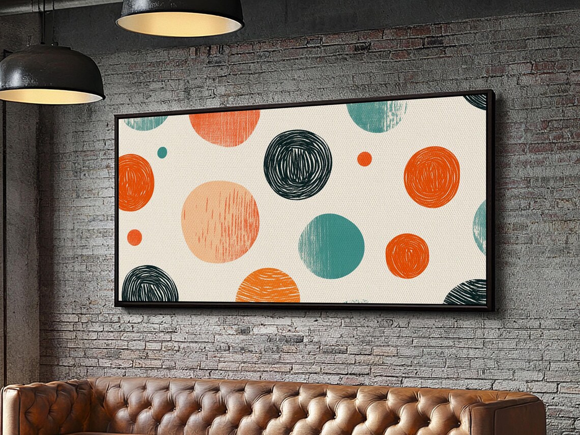 Mid Century Modern Dots, Retro 90s Style Art Print - Image 4