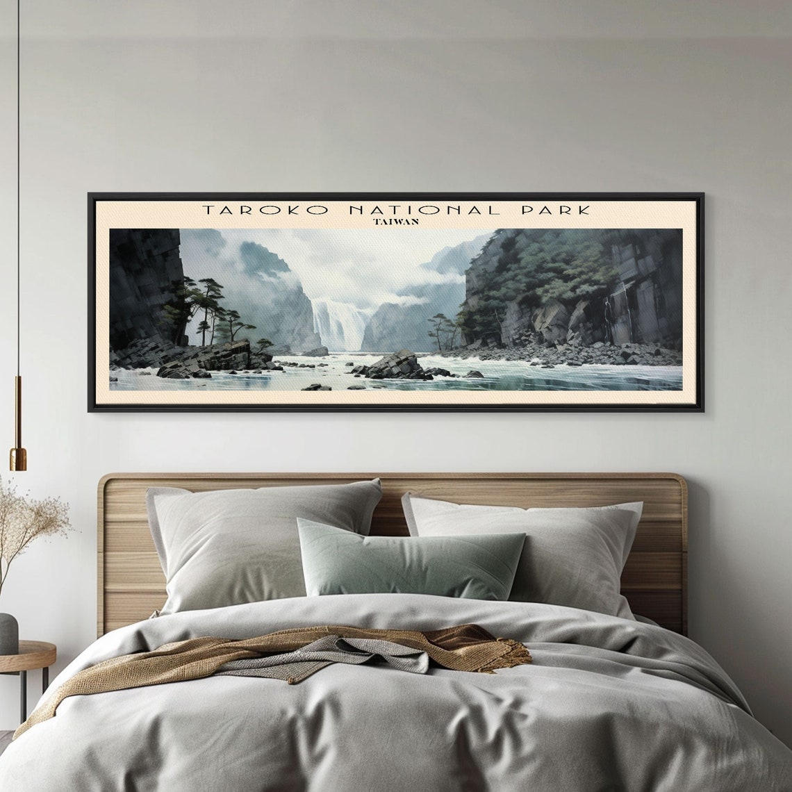 Taroko National Park Taiwan Misty Marble Gorge Waterfall River Poster - Image 4