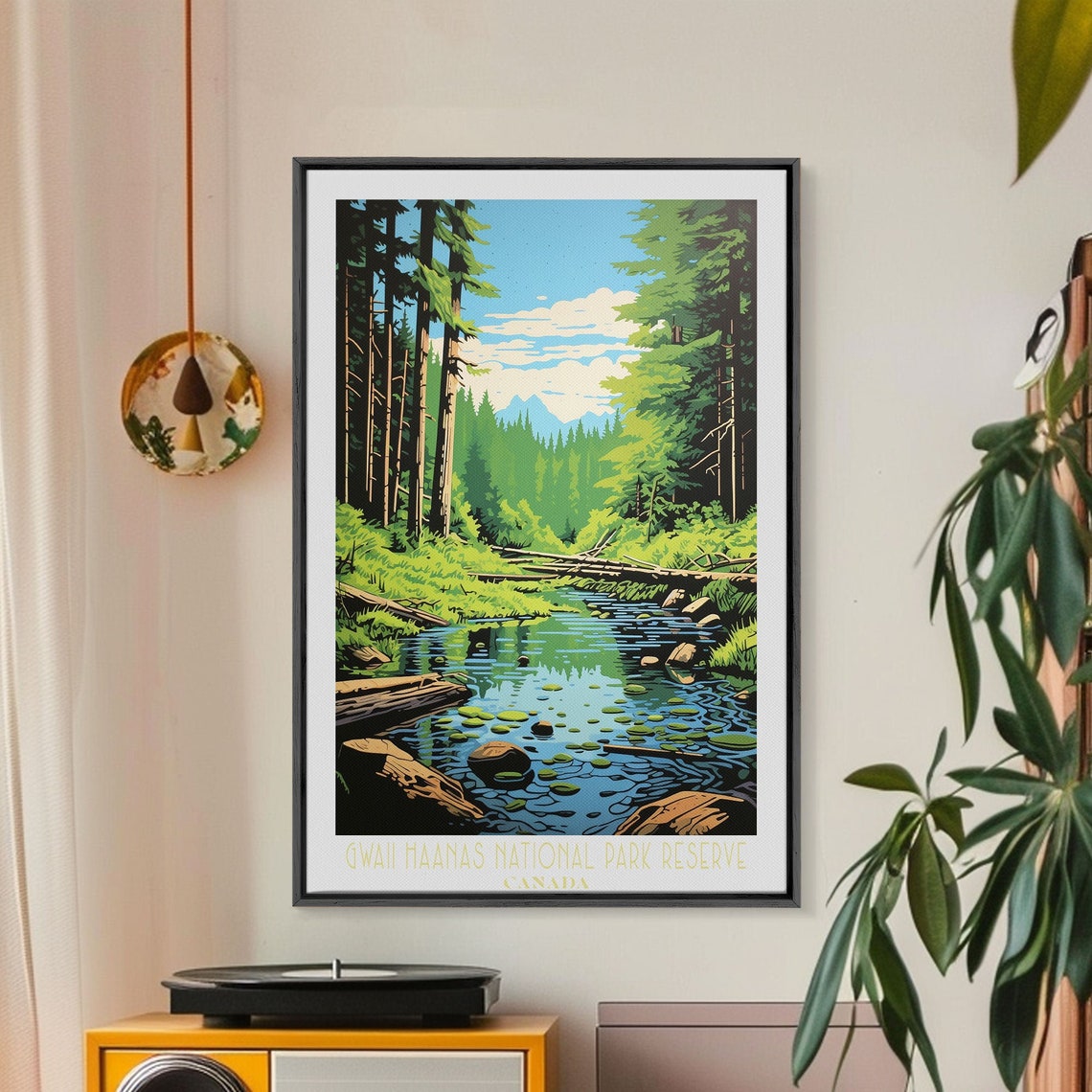 Gwaii Haanas Canada Temperate Rainforest Stream Mist Travel Poster - Image 2