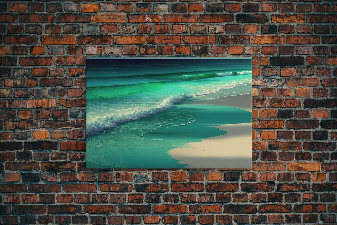 Emerald Green Waves Art Print