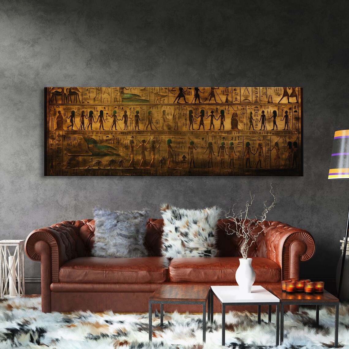 Egyptian Hieroglyphs Art Print, Egyptian-Inspired Decor - Image 3