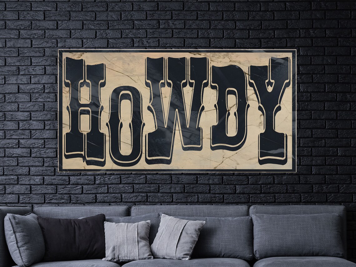 Howdy Typography Art Print, Southwestern Ranch Decor - Image 3