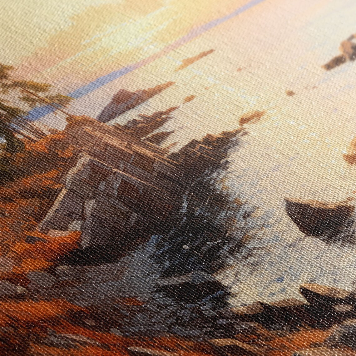 Watercolor Acadia National Park Panorama Art Print - Image 2