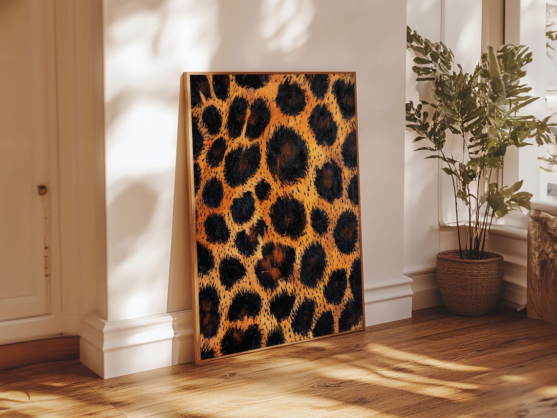 Leopard Spots Close Up Bold Animal Print Pattern Wild Wall Art Poster - Image 6