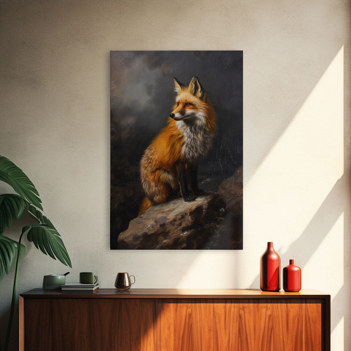 Red Fox Portrait Art Print, Fall Decor for Fox Lovers - Image 4
