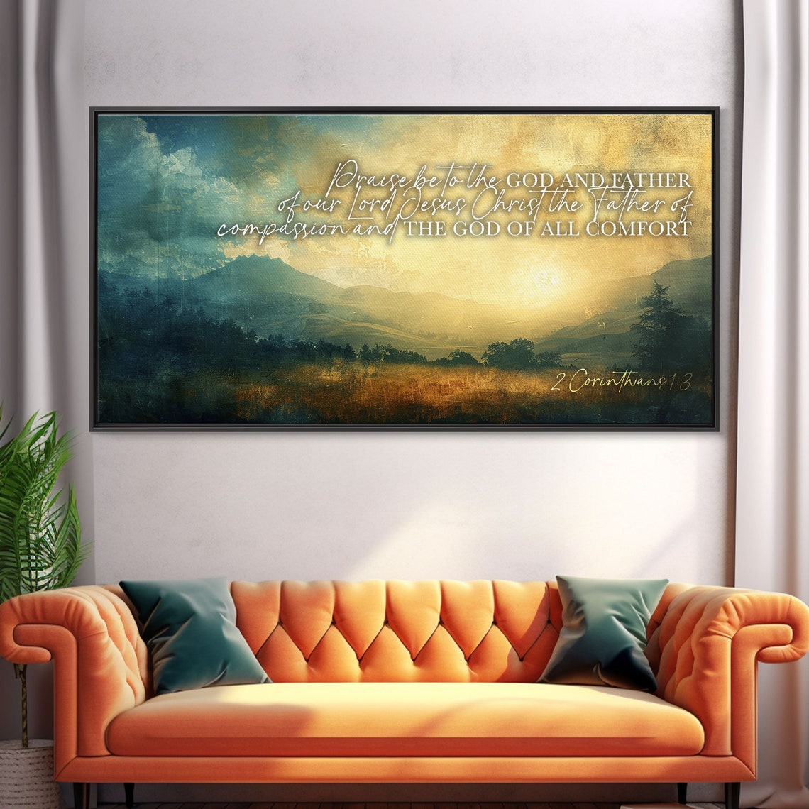 2 Corinthians 13 Bible Scripture Wall Art Bible Verse Decor Bible Verse Wall Art Framed Sign Inspirational Scripture Art - Image 4