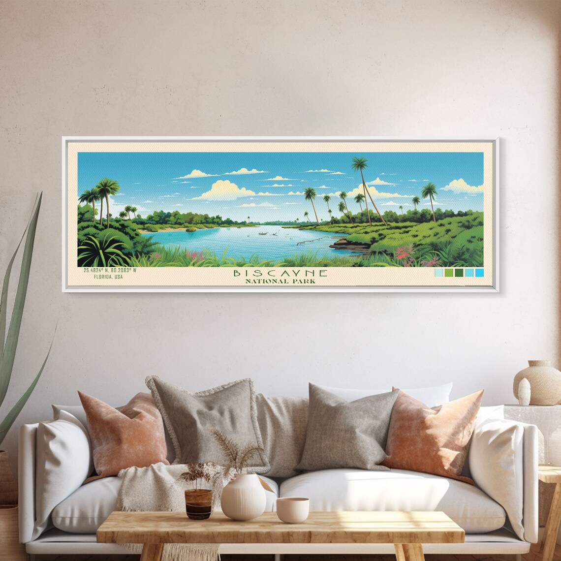 Biscayne National Park Florida Tropical Lagoon Panoramic Travel Poster - Image 5