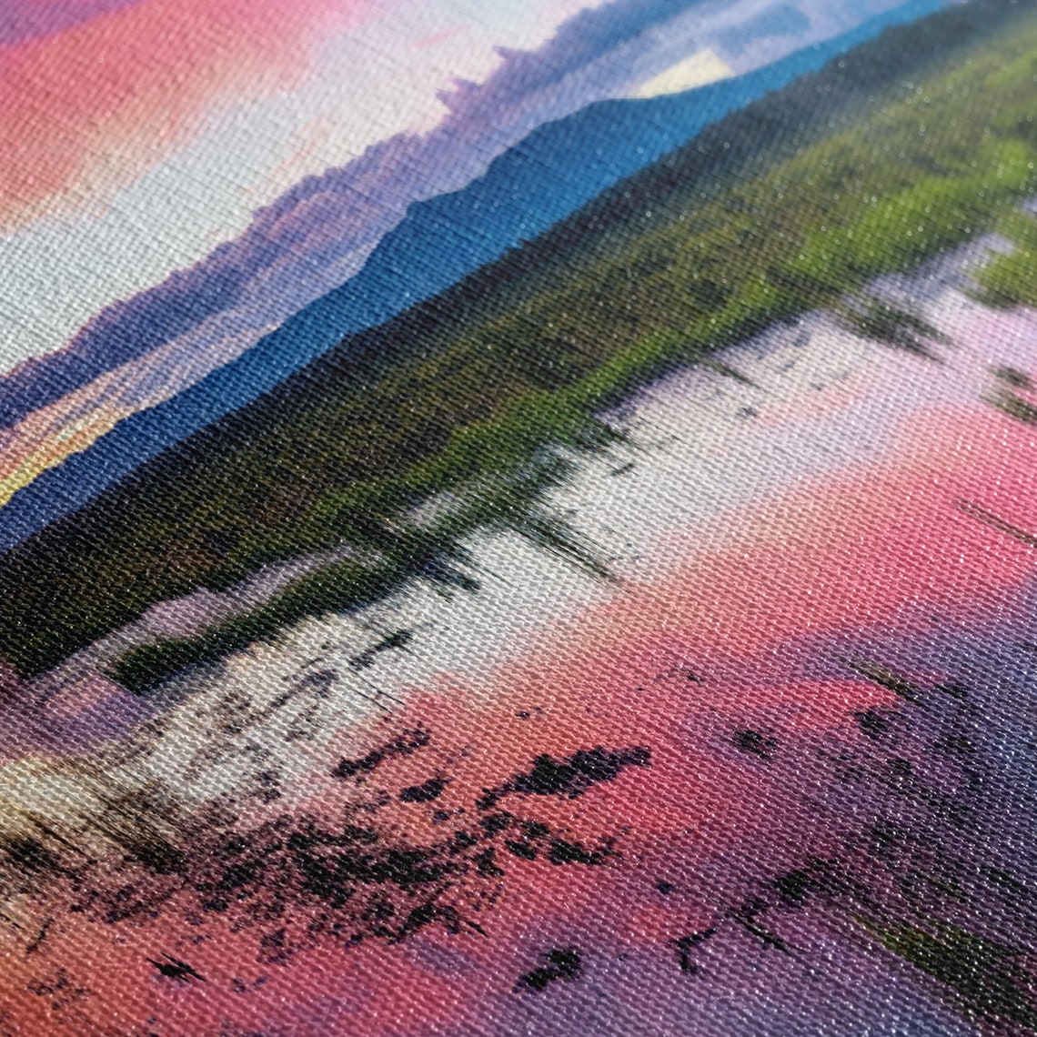 Hawaii Volcanoes National Park Sunset Wetland Pools Pink Sky Poster - Image 2